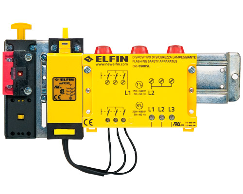 050ASL3FI01 - Blinkender Sicherheitsschalter Drei Phasen 220-690V, Verriegelung Endschalter 1 N.C.