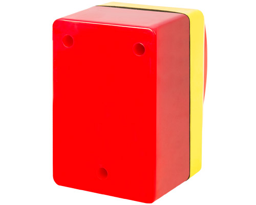 060APTLRCL - Pulsador de emergencia de palma, luminoso tecla abombada roja, momentánea, con funda luminosa