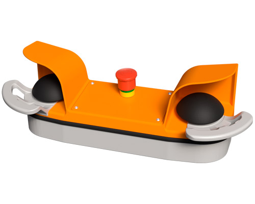Ergonomic protected two-hand control panel