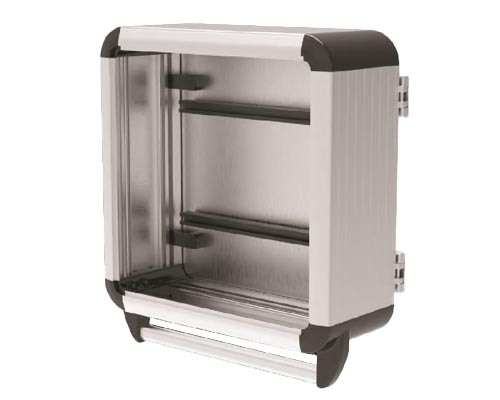 060SC4535-10M1 - Caja de aluminio 450×350×100 con maneta inferior