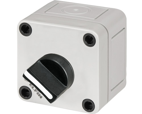 2-position  knob selector switch, black, with enclosure