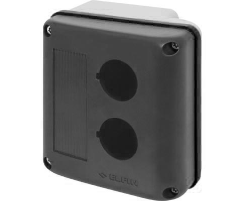 080EU90-P2 - Bedienpult-Gehäuse 90x90, 2 Bohrungen Ø 22 , UL