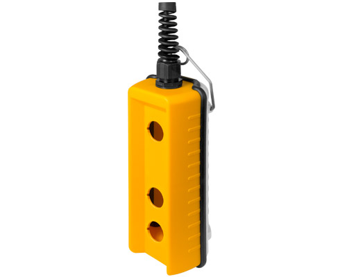 080R200-GP3C - Pendant push-button station, remote control, 2+1 holes, yellow