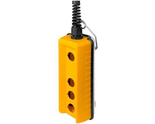 080R200-GP4C - Pendant push-button station, remote control, 3+1 holes, yellow