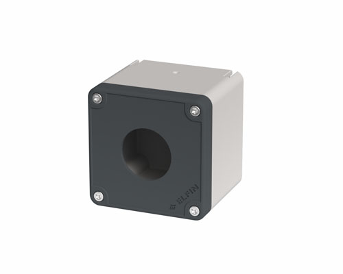 080T0707-6S1 - Push-button box in PA + glass fibre 70x70x63, 1 hole d30