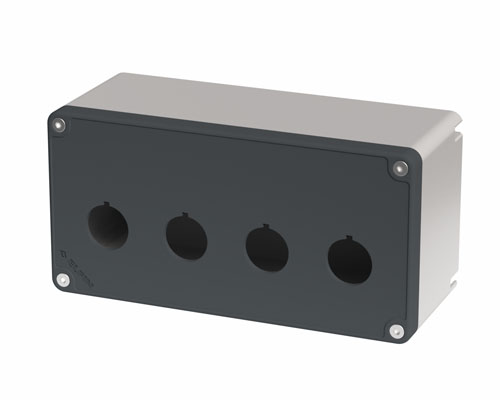 080T0918-7P4L - Caja pulsadora in PA + fibra de vidrio 90x180x74, 4 orificios d22