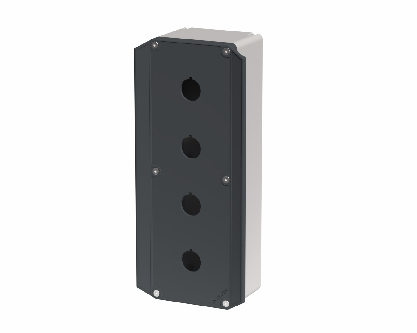 080TE0927-7P4 - Scatola pulsantiera in poliammide rinforzato 90x267x74, 4 fori d22, coperchio ergonomico