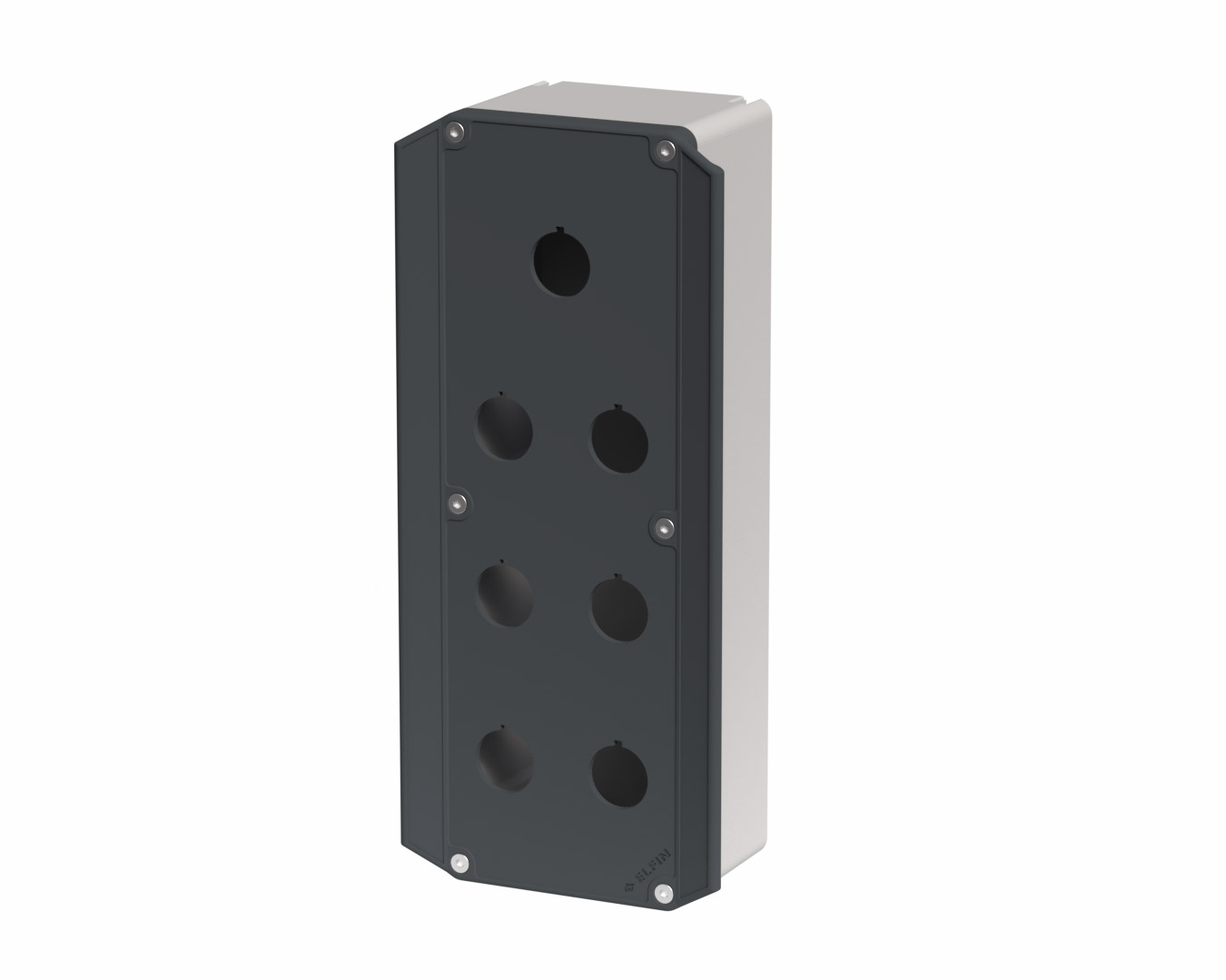 080TE0927-7P7 - Scatola pulsantiera in poliammide rinforzato 90x267x74, 7 fori d22, coperchio ergonomico