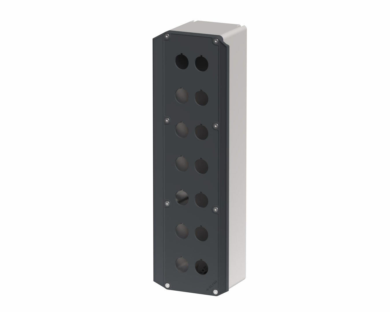 080TE0938-9P14 - Scatola pulsantiera in poliammide rinforzato 90x382x94, 14 fori d22, Coperchio ergonomico