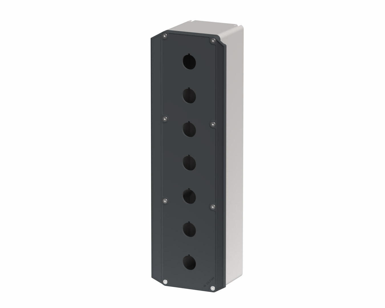 080TE0938-9P7 - Scatola pulsantiera in poliammide rinforzato 90x382x94, 7 fori d22, Coperchio ergonomico