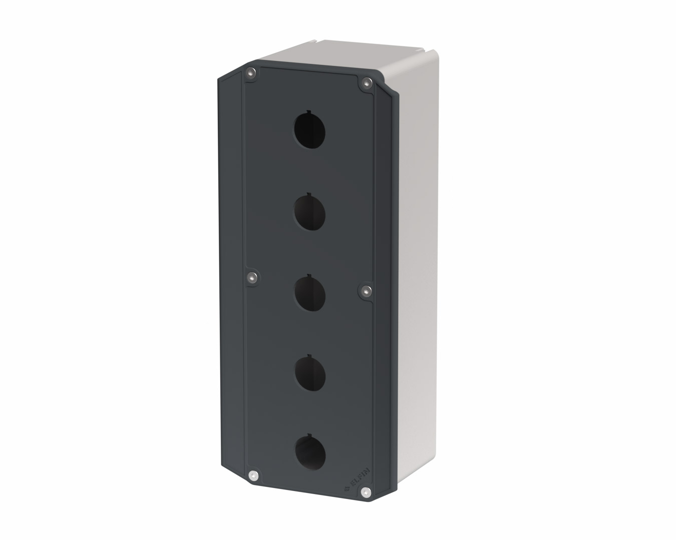 080TEU0927-9P5 - Scatola pulsantiera in poliammide rinforzato 90x267x94, 5 fori d22, UL, coperchio ergonomico