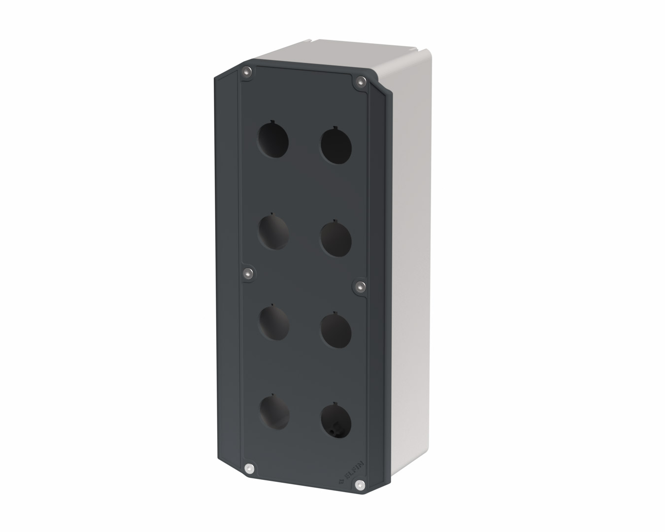 080TEU0927-9P8 - Scatola pulsantiera in poliammide rinforzato 90x267x94, 8 fori d22, UL, coperchio ergonomico