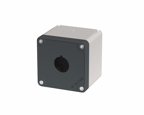 080TU0707-6P1 - Caja pulsadora in PA + fibra de vidrio 70x70x63, 1 orificio d22, UL