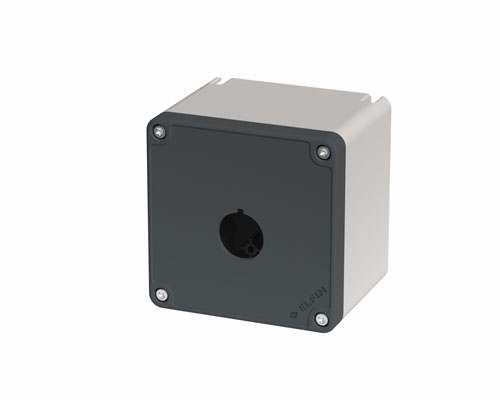 080TU0909-7P1 - Caja pulsadora in PA + fibra de vidrio 90x90x74, 1 orificio d22, UL